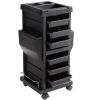 VEVOR Ultimate Salon Trolley Cart, Lockable Beauty Salon Cart for Stylist with 6 Removable Drawers & Tool Holder, Plastic Hairdressing Rolling Cart wi