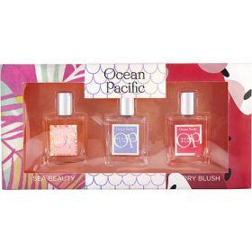 OCEAN PACIFIC VARIETY by Ocean Pacific 3 PIECE VARIETY SET INCLUDES SEA BEAUTY & MERMAID VIBES & BERRY BLUSH AND ALL ARE EAU DE PARFUM SPRAY 1 OZ