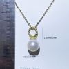 Nature's Beauty in a Pendant: 925 Sterling Silver Necklace with 8-8.5mm Sea Water White Pearls - Perfect Birthday Gift for Women