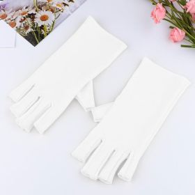 Manicure UV Protection Glove (Color: White)