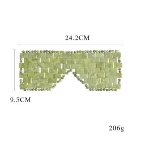 Jade Eye Curtain Facial Cool Massage Eye Mask Woven Green Phoenix Jade Facial Beauty Eye (shape: 2 Green Fengyu Eye Curtain)