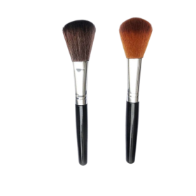 Portable Soft Bristle Blush Brush Loose Powder Brush Beginners Makeup Beauty Tools (Color: gray+brown)