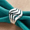 West Lake Beauty Silver Jewelry Minimalist Geometric Ring