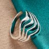 West Lake Beauty Silver Jewelry Minimalist Geometric Ring