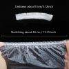 100pcs Plastic Disposable Shower Cap; Hair Dye Shower Cap; Plastic Beauty Salon Cap